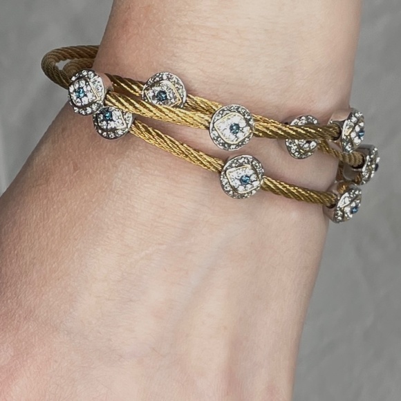 Cable/Rope Bangle with Evil Eye - Picture 15 of 15